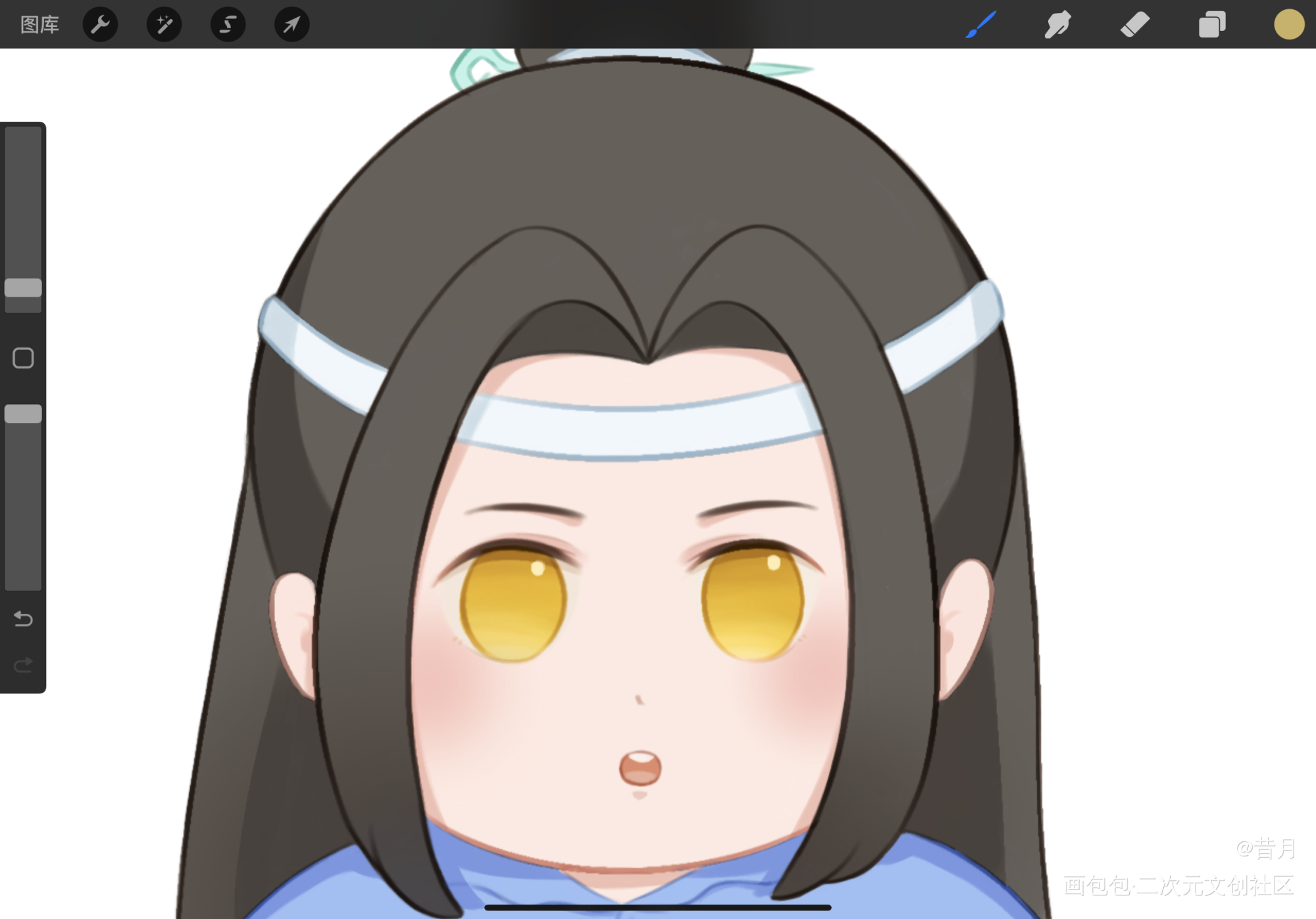 小羡等了一个春天的小叽_魔道祖师忘羡绘画作品