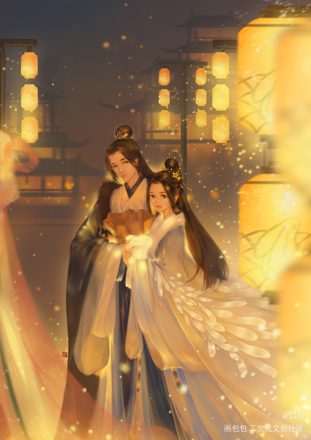 下凡_剑网3插画同人绘画作品