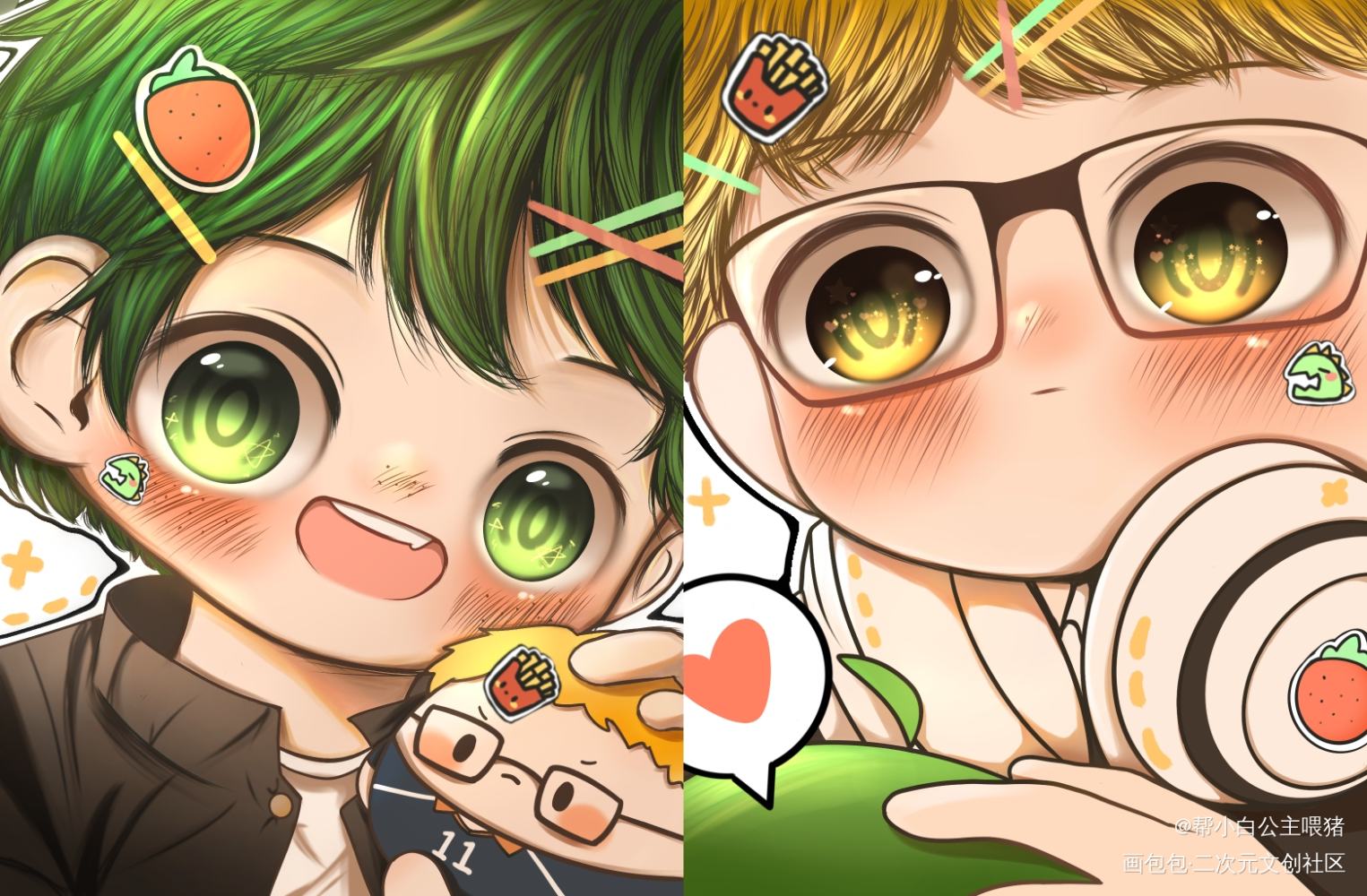 (u‿ฺu✿)_排球少年月山绘画作品
