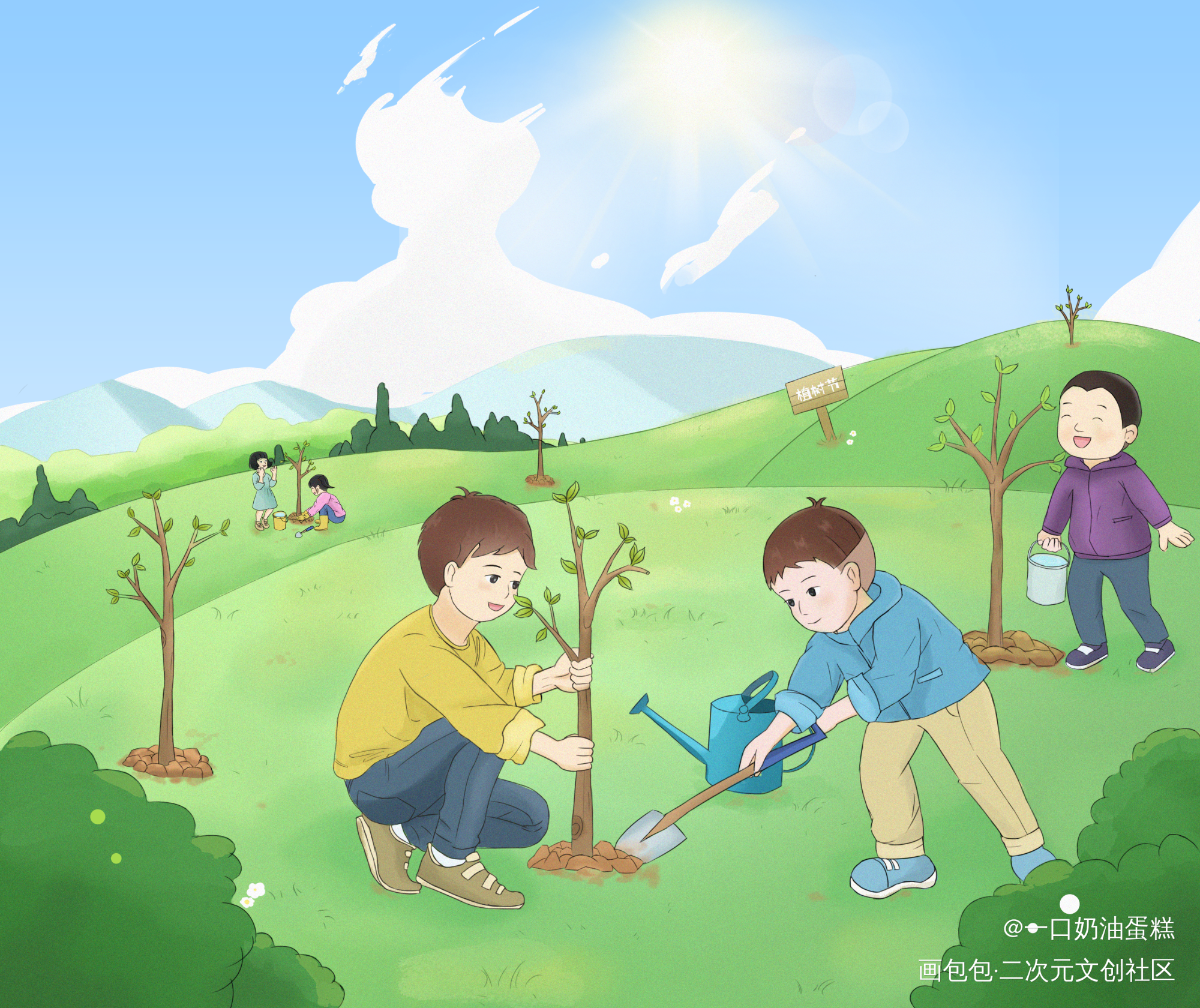 儿插_插画板绘插画绘画作品