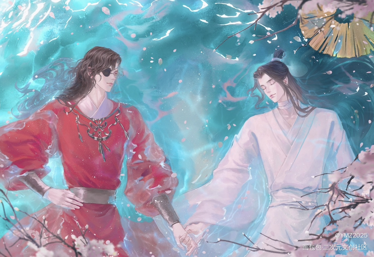 花怜_天官赐福花怜绘画作品