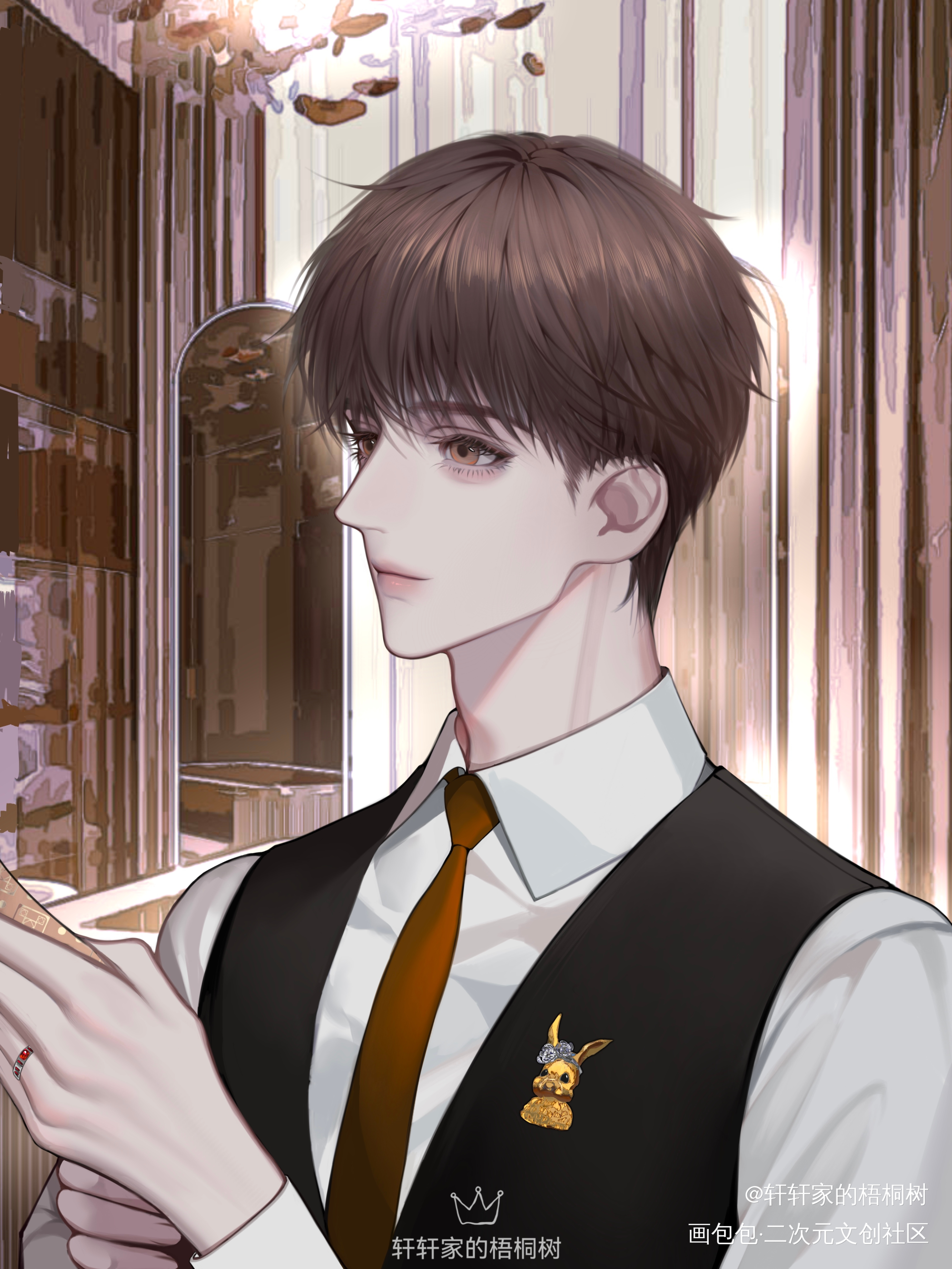 参加晚宴的群秀_娘娘腔188男团群秀李程秀绘画作品