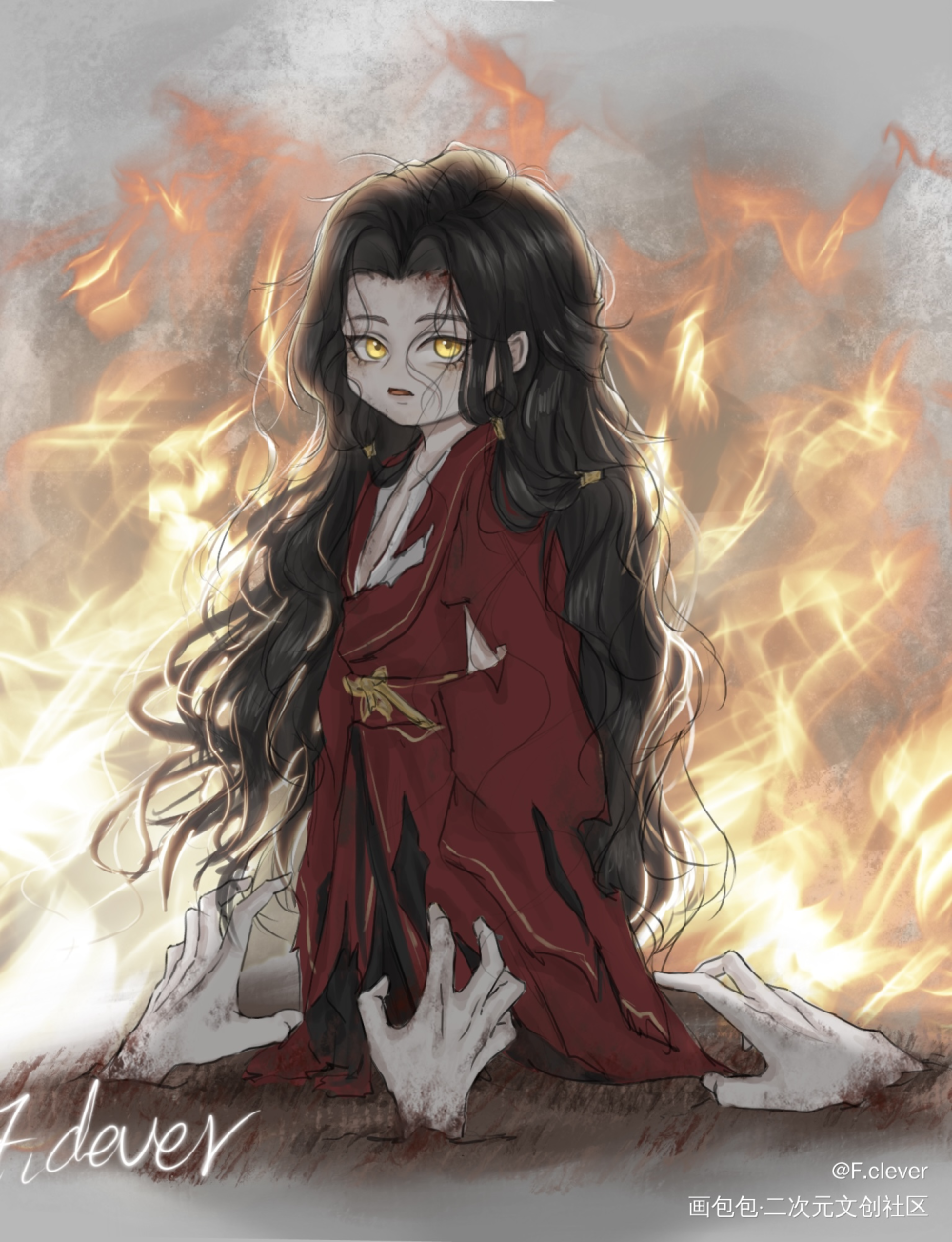 他当时也很怕吧…_代号鸢代号鸢刘辩绘画作品