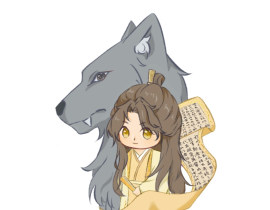 小狼庚，狮子昀_绘画作品