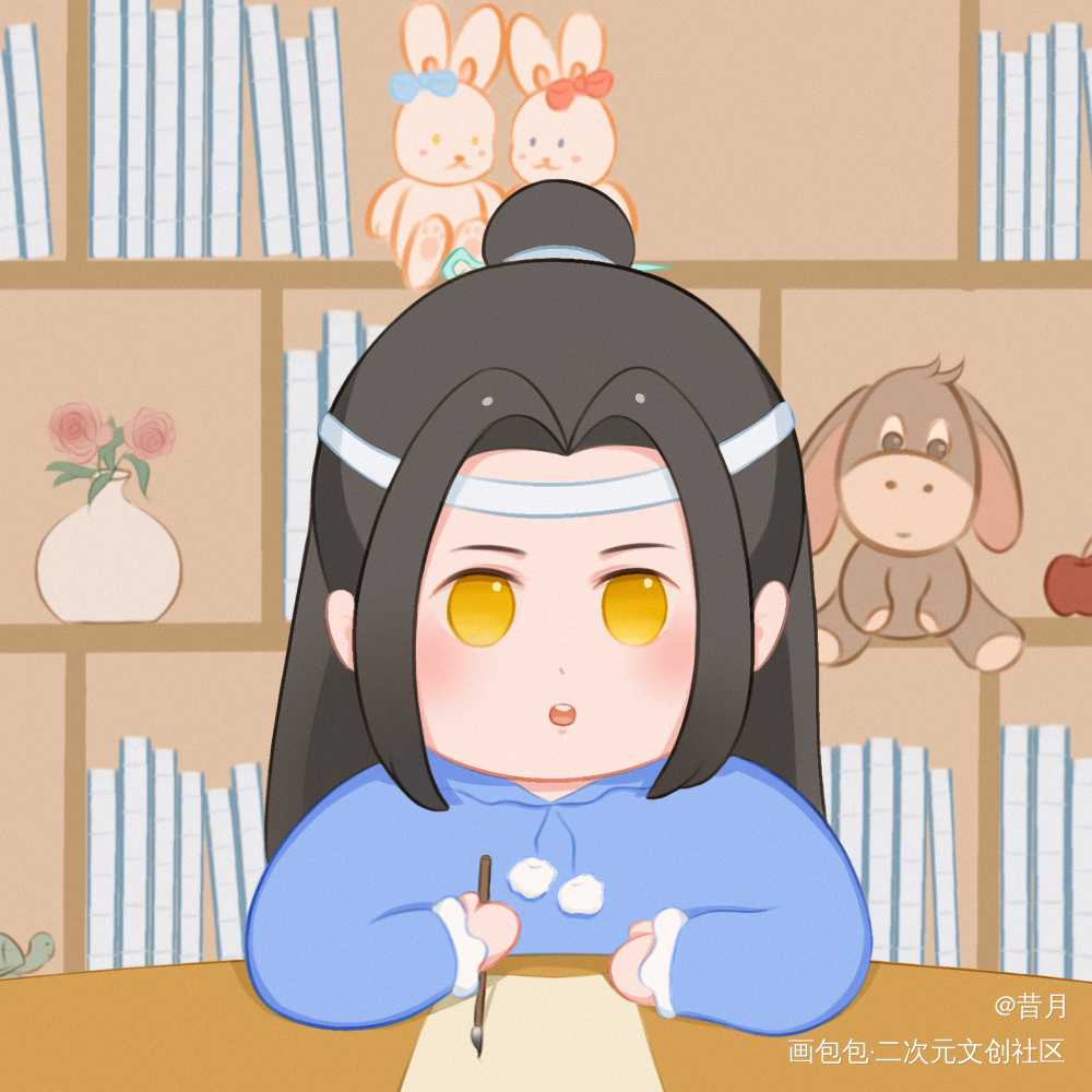春天的忘羡小可爱凑对啦_魔道祖师忘羡绘画作品