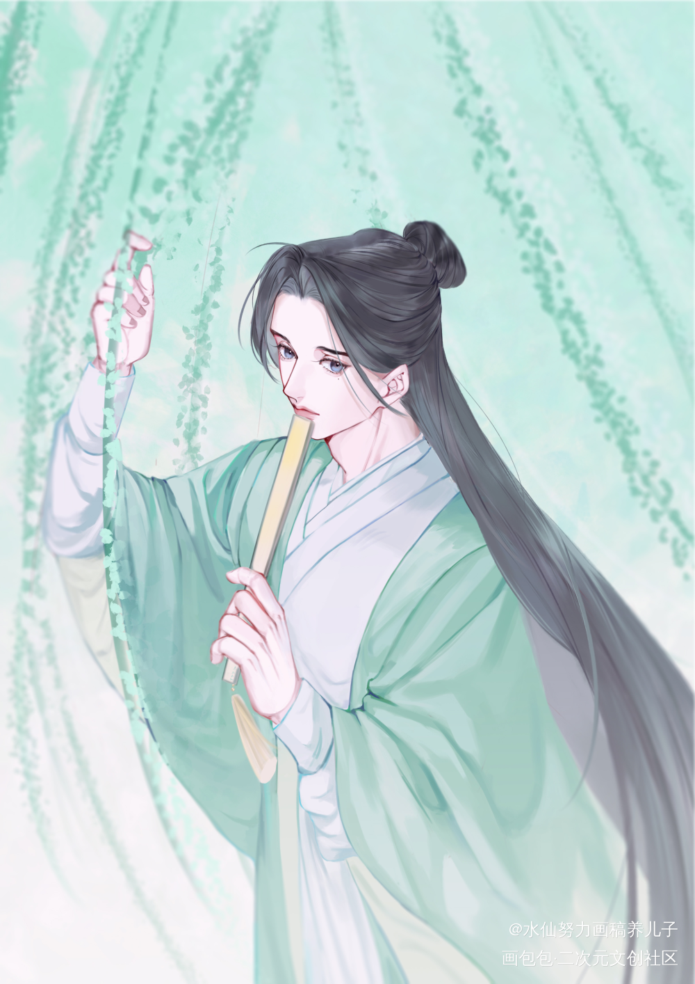 林清羽_板绘涂古风厚涂插画同人壁纸绘画绘画作品