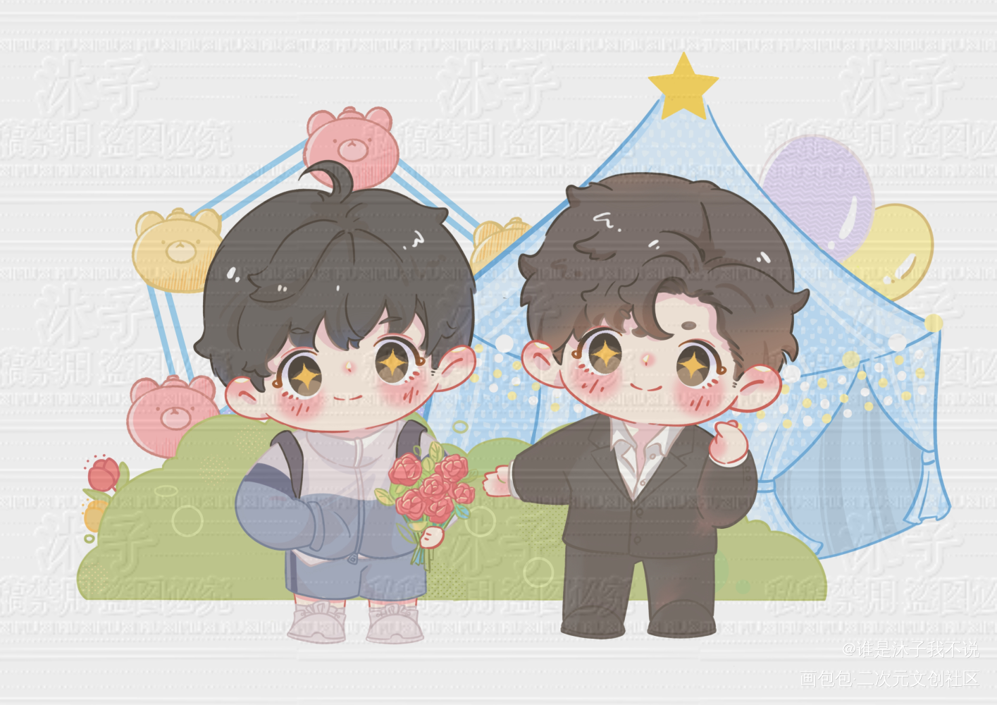李简_188男团李简绘画作品