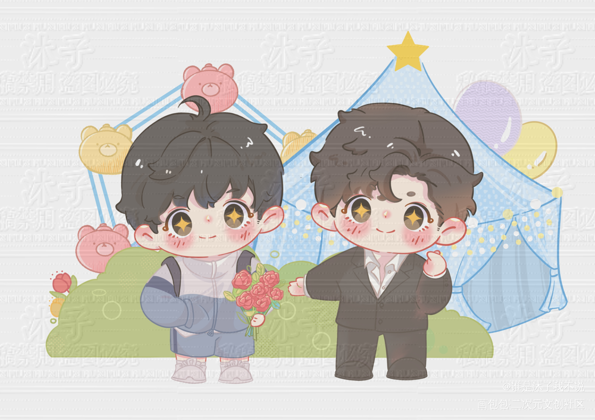 李简_188男团李简绘画作品