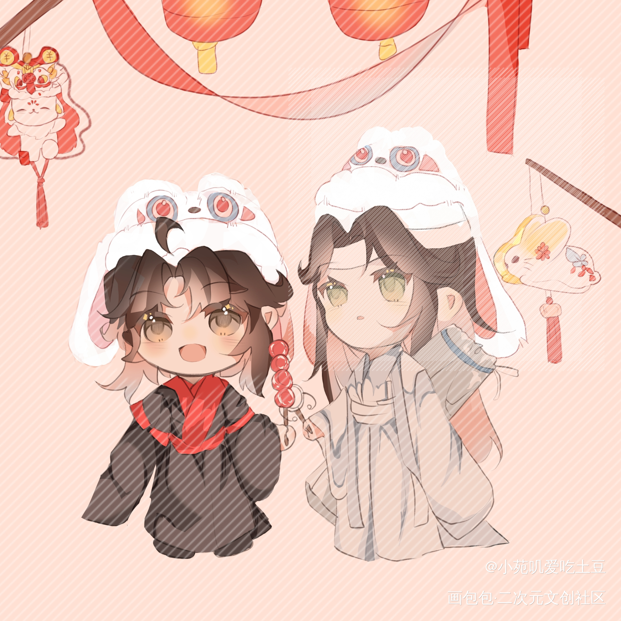 忘羡_魔道祖师忘羡蓝忘机魏无羡绘画作品