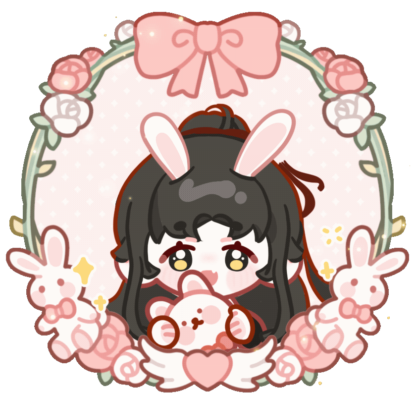 忘羡_Q版花环_魔道祖师忘羡蓝忘机魏无羡魔道祖师Q版绘画作品