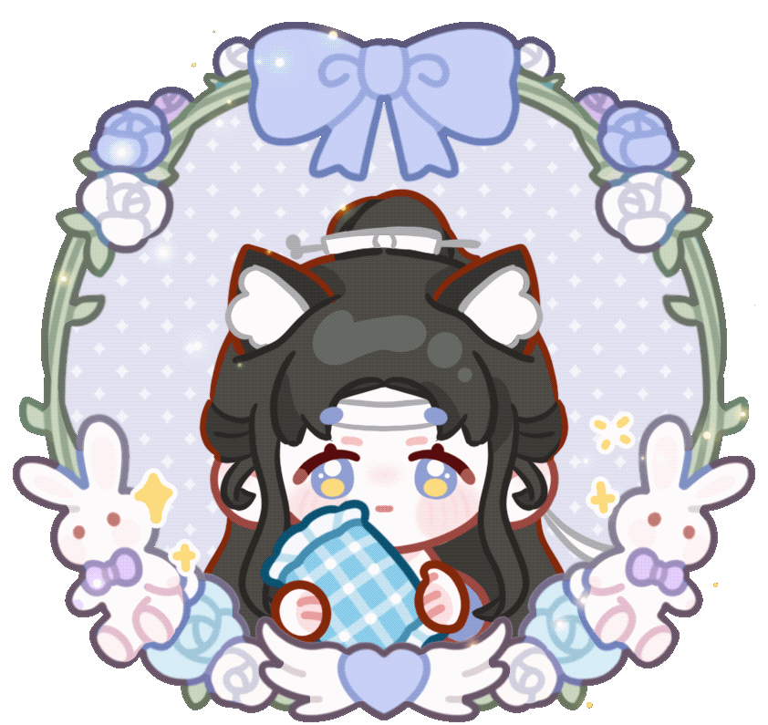 忘羡_Q版花环_魔道祖师忘羡蓝忘机魏无羡魔道祖师Q版绘画作品