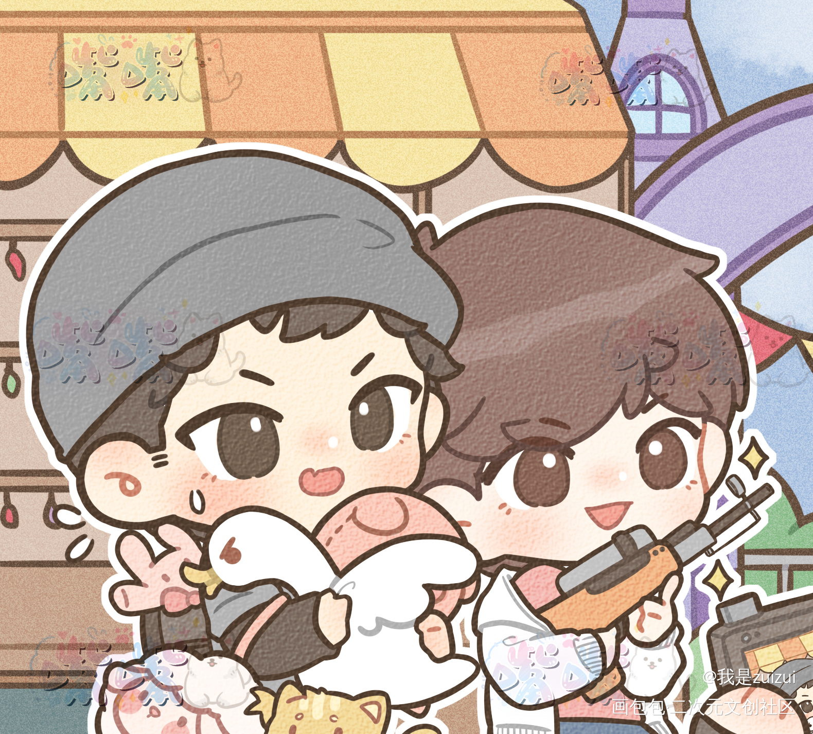 俞白520快乐^_^_小白杨188男团俞白绘画作品