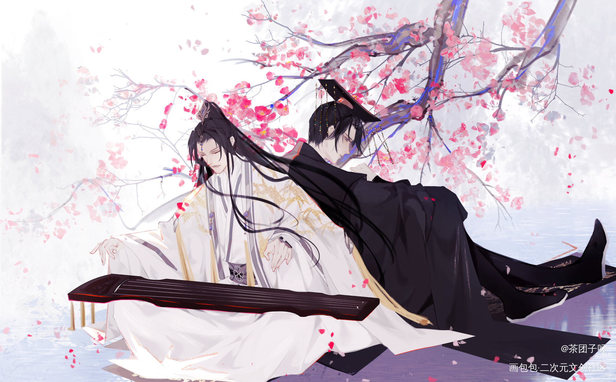 二哈520贺图_二哈和他的白猫师尊燃晚墨燃楚晚宁同人绘画作品