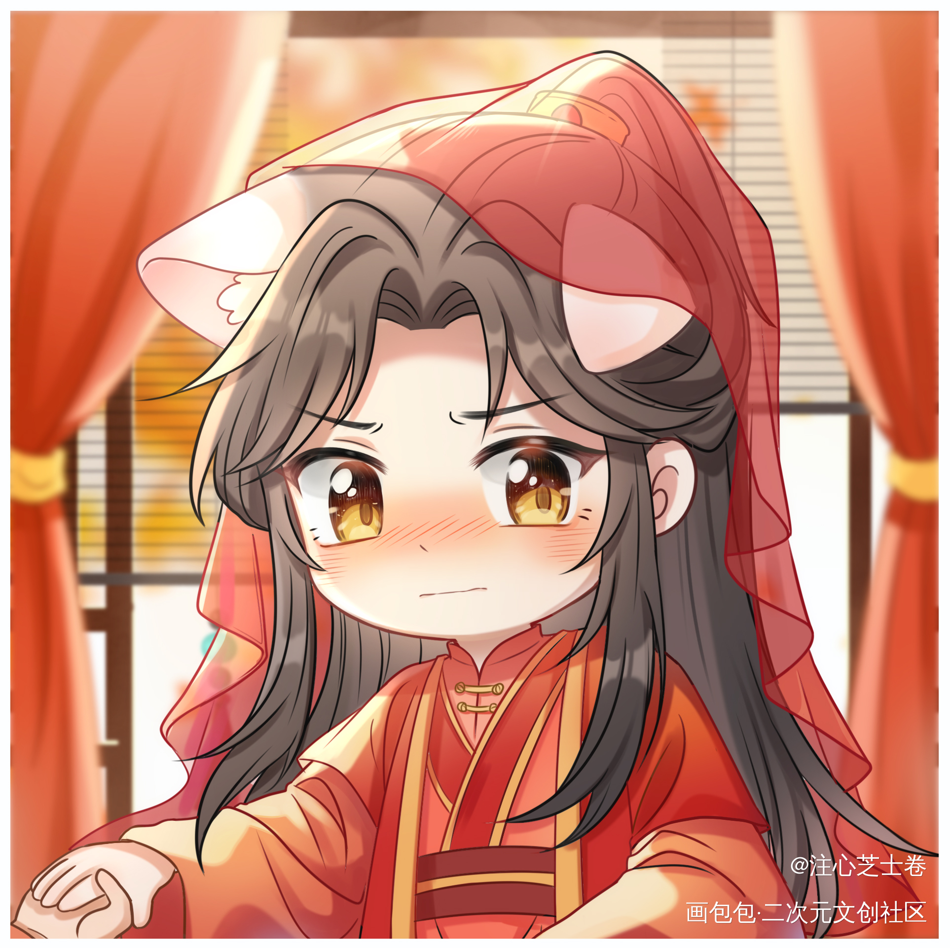 大婚_二哈和他的白猫师尊燃晚墨燃楚晚宁Q版绘画作品