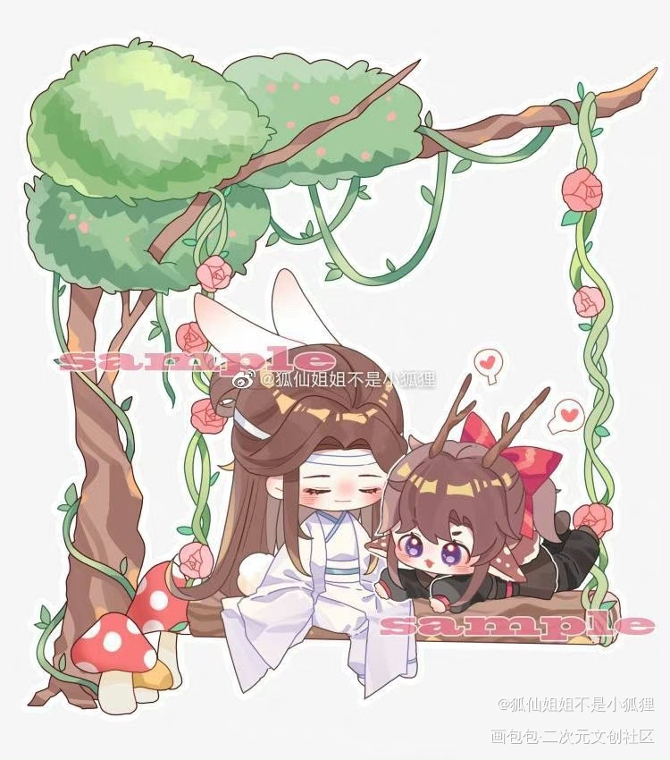 忘羡Q版_魔道祖师忘羡蓝忘机魏无羡魔道祖师Q版绘画作品