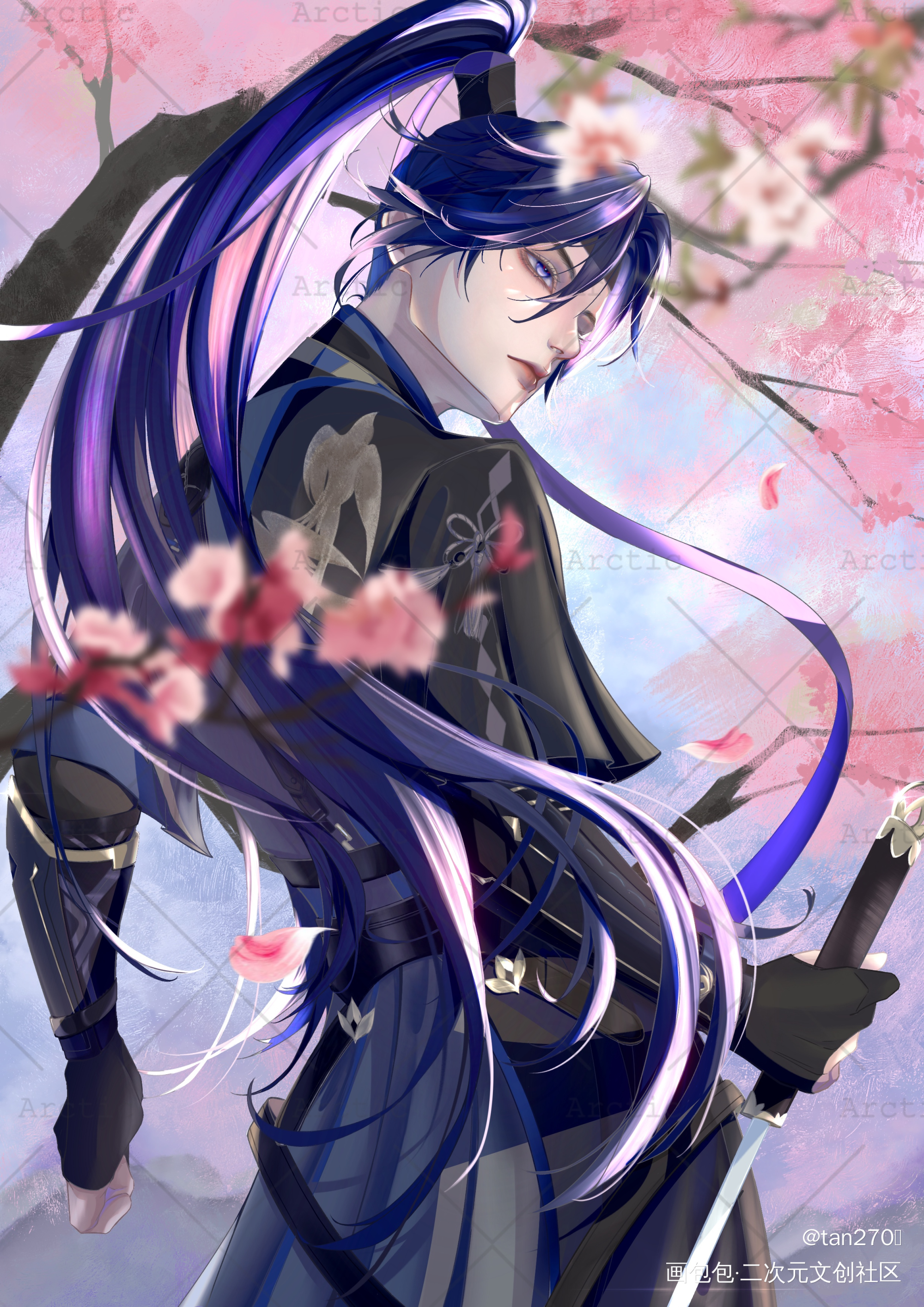 芙蓉_代号鸢板绘涂代号鸢傅融绘画作品