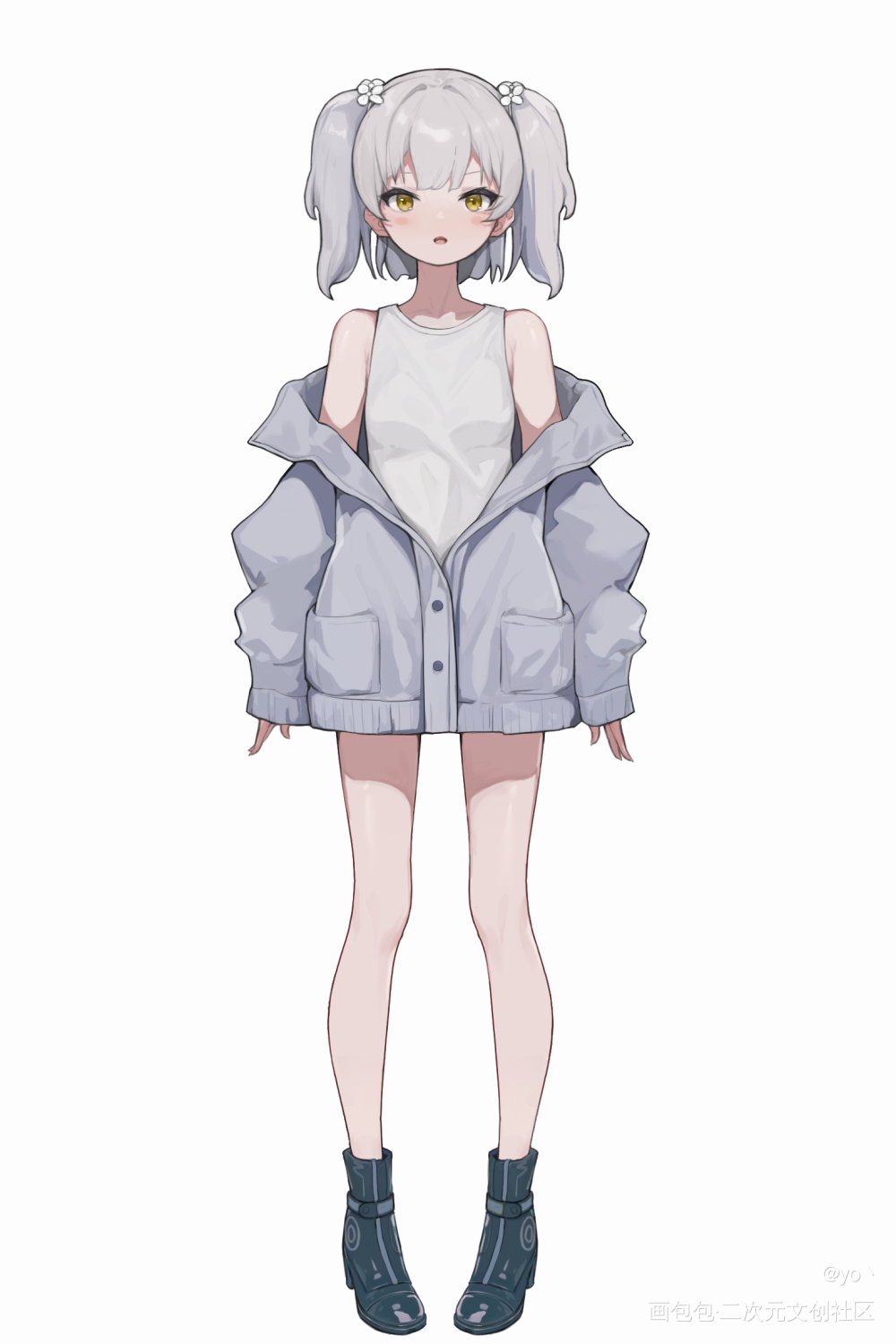 一个oc_美少女日系绘画作品
