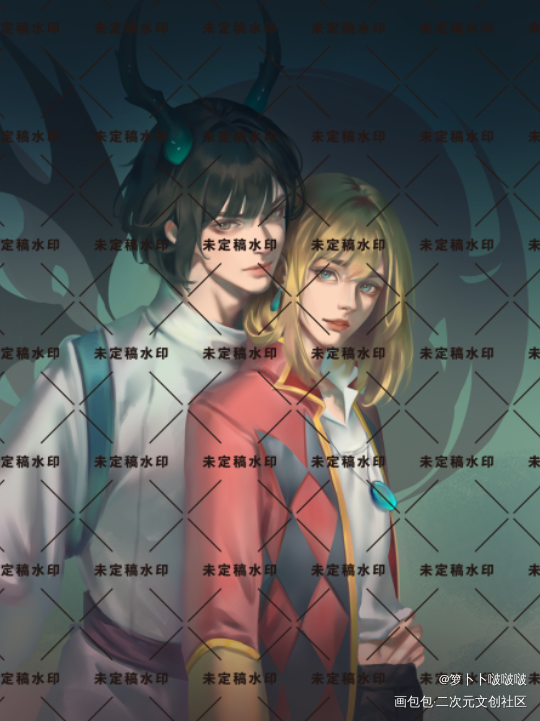 最近的稿件_厚涂双人互动双人稿件原创男头约稿绘画原创绘画作品