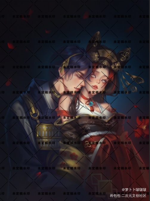 最近的稿件_厚涂双人互动双人稿件原创男头约稿绘画原创绘画作品