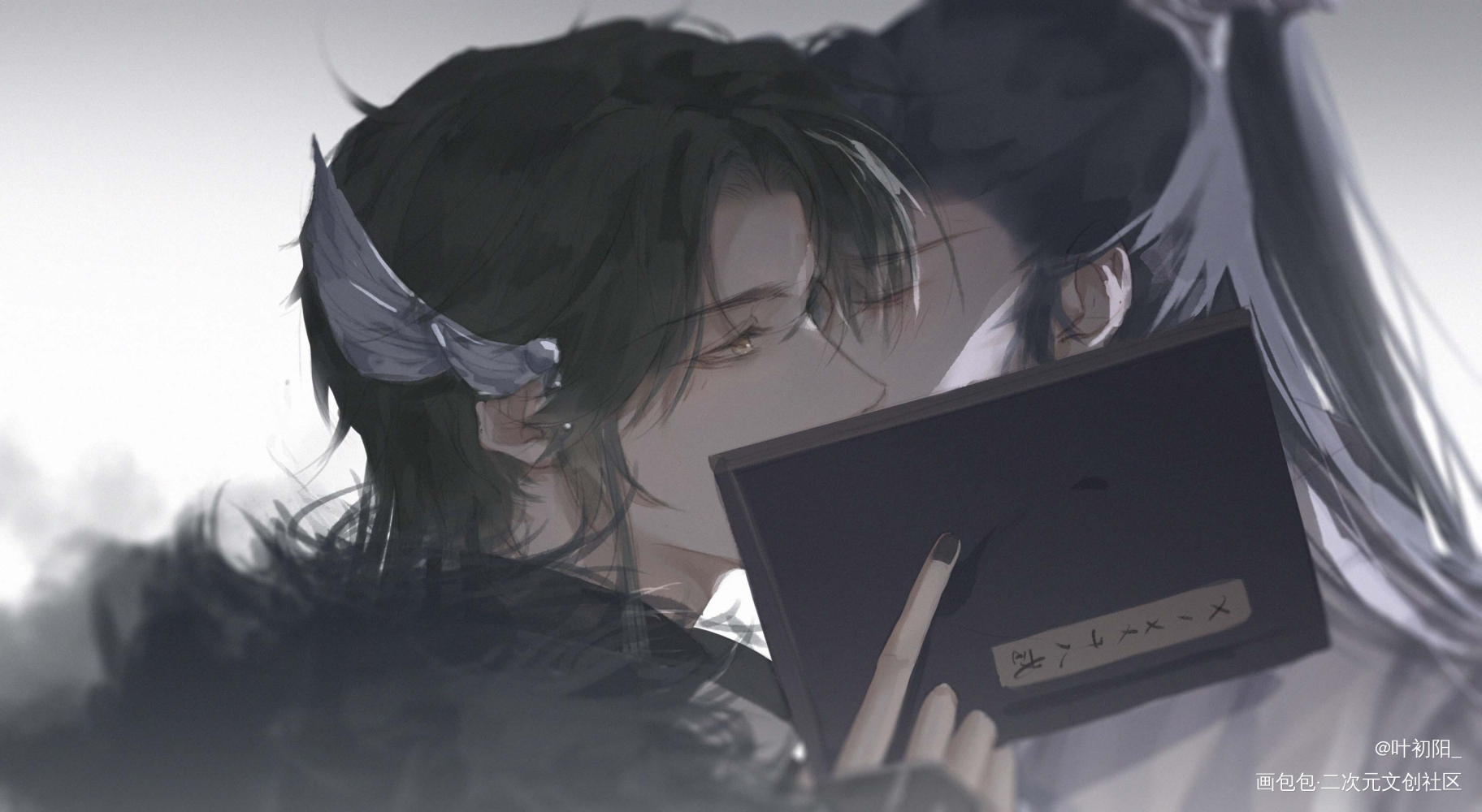 和爹贴贴😋_金光布袋戏插画同人戮史板绘绘画绘画作品