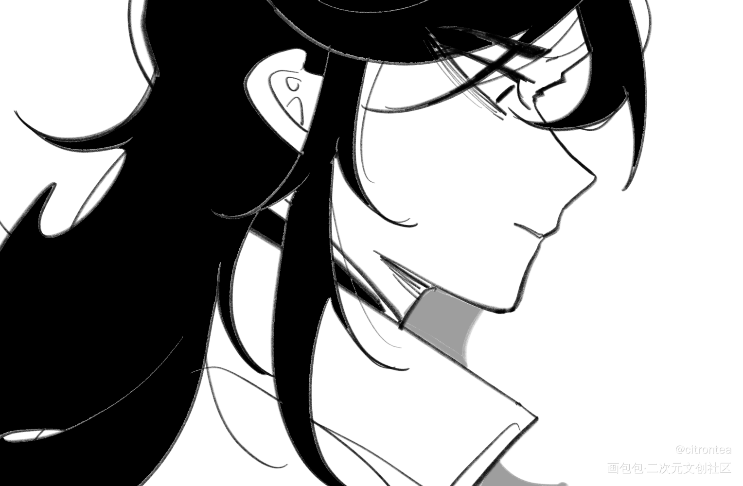 “我试过 握着 他的手”_人渣反派自救系统冰秋绘画作品