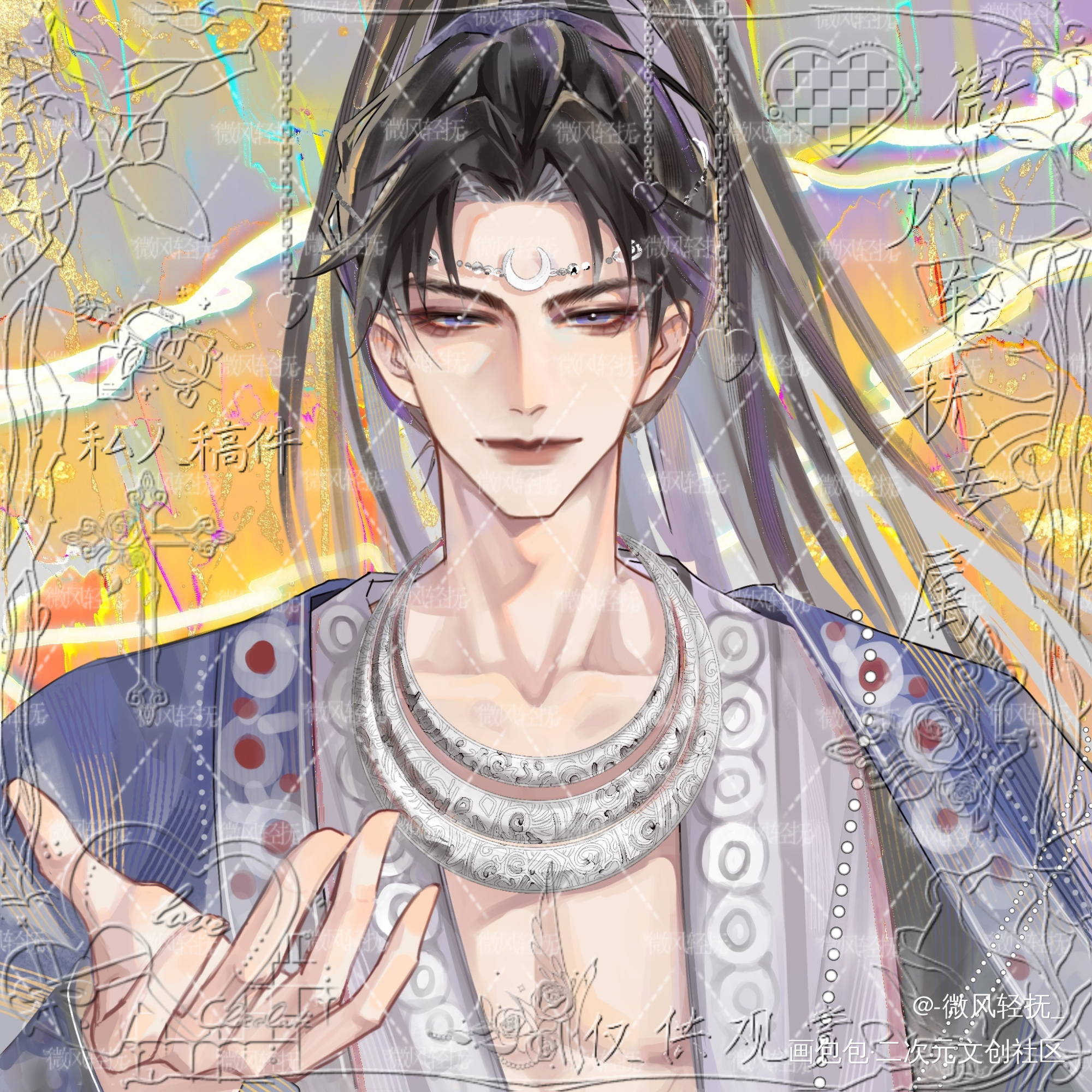 苗疆原顾_针锋对决188男团原顾绘画作品