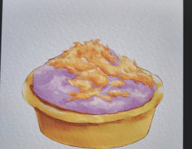 一个看起来很美味的…车轮饼？_绘画作品