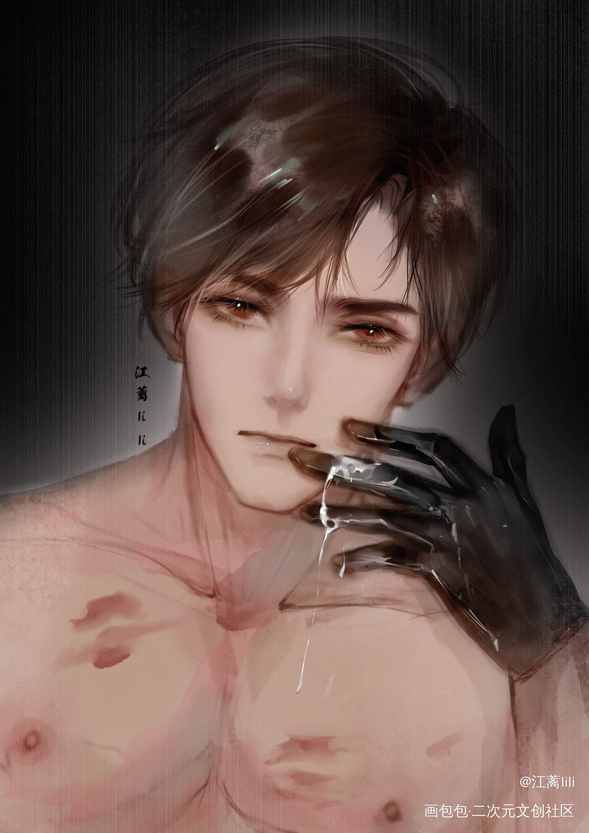 精彩留在最后。_光与夜之恋陆沉绘画作品