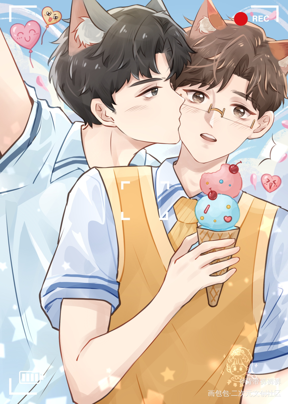 儿童节快乐！_针锋对决188男团原顾绘画作品