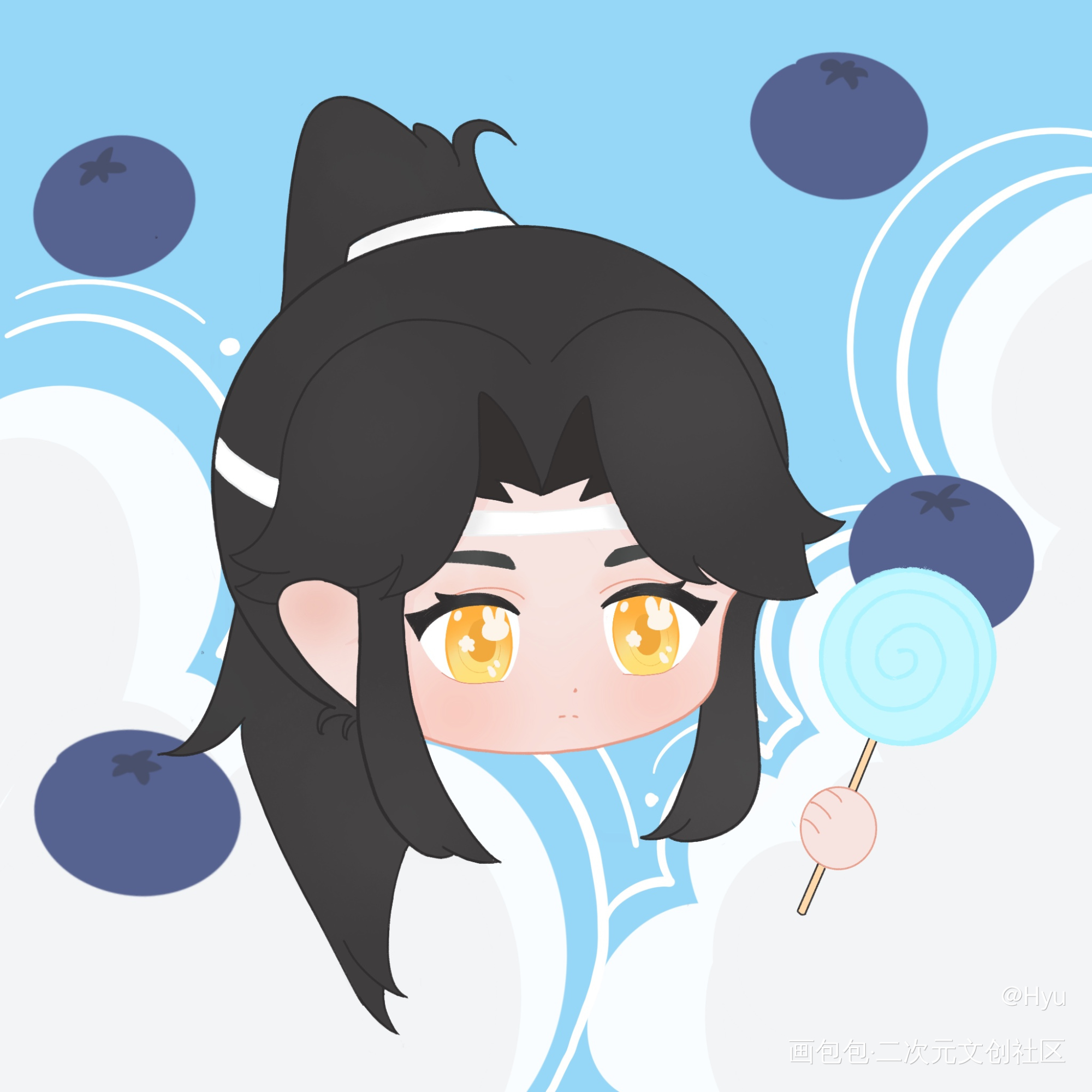 小叽_魔道祖师忘羡蓝忘机墨香铜臭绘画作品
