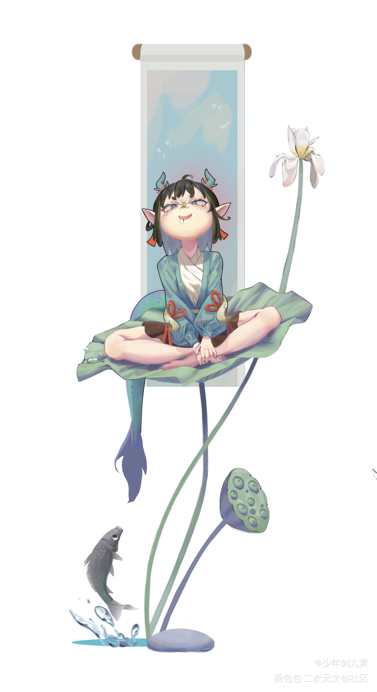 遇见_厚涂原画二次元oc绘画作品