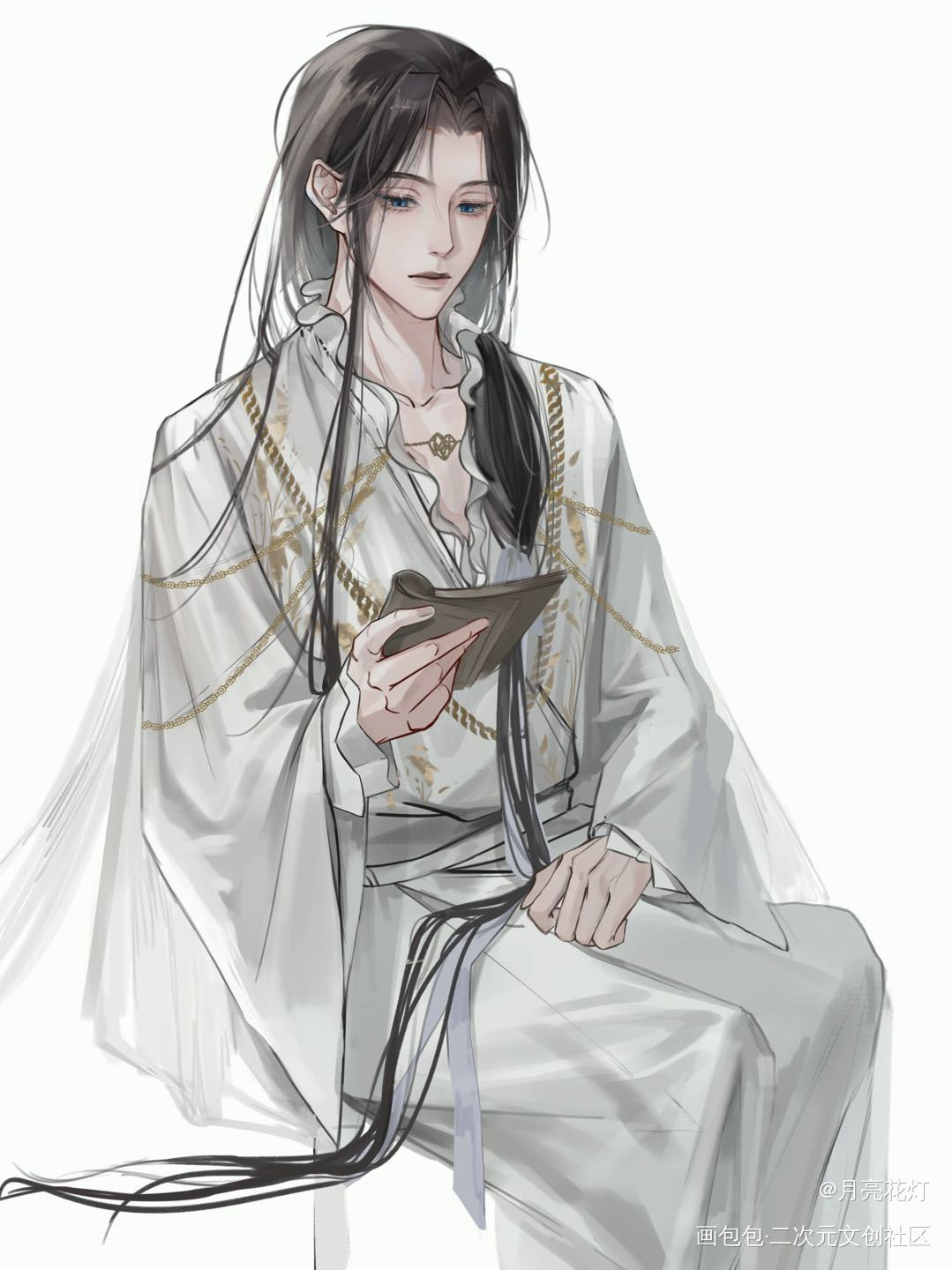 很喜欢白衣黎朔_谁把谁当真188男团妹叔黎朔辛黎绘画作品