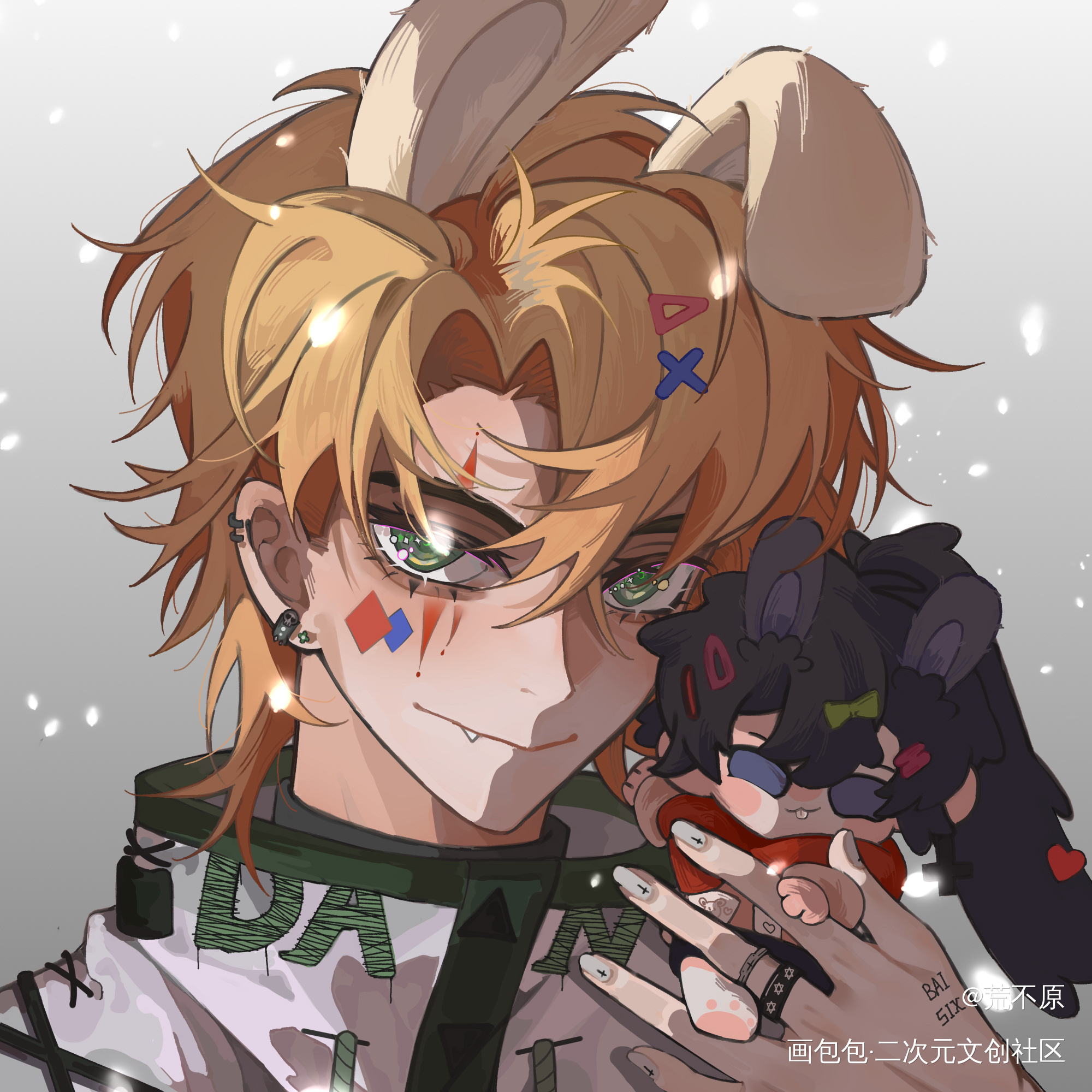 丹尼尔×白六_我在惊悚游戏里封神绘画作品