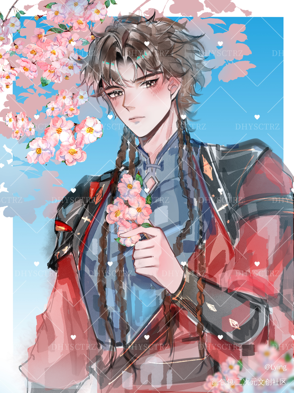 海棠，送你(⺣◡⺣)♡_代号鸢代号鸢孙策绘画作品