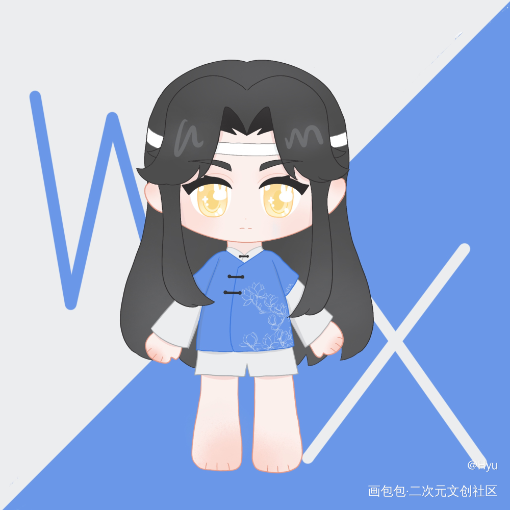 _魔道祖师忘羡蓝忘机墨香铜臭绘画作品