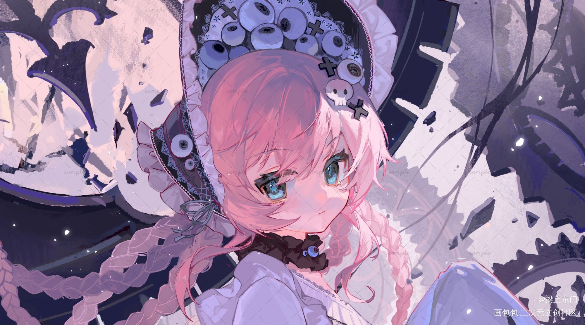 以前的稿子_厚涂日系插画oc绘画作品