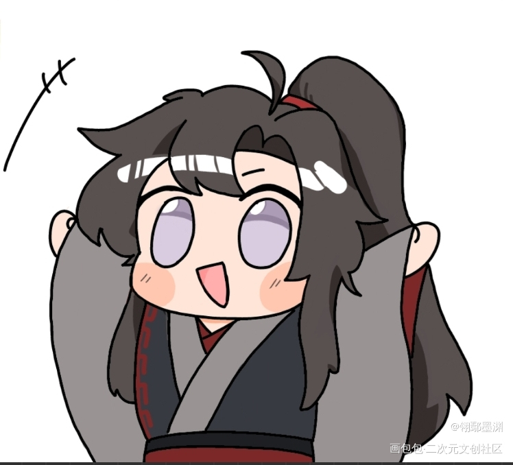 羡羡_魔道祖师板绘涂摸鱼页绘画作品