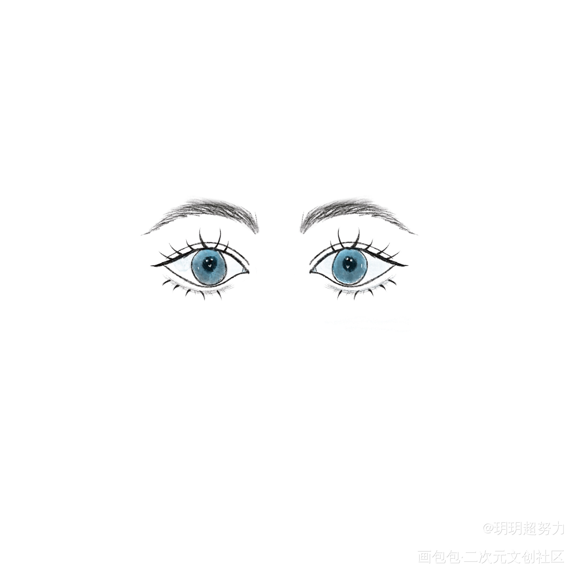 随便练的眼睛_眼睛画画绘画作品