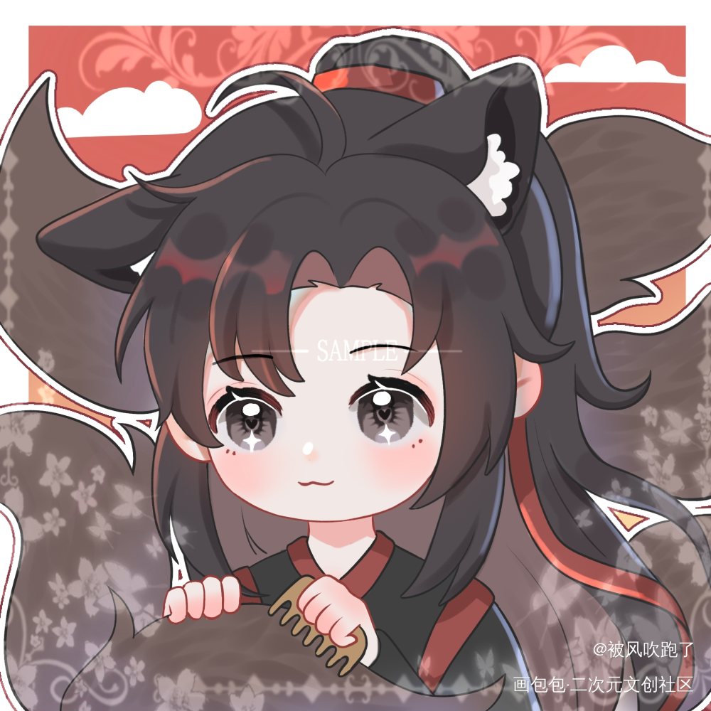 小叽小羡🥺🥺🥺_魔道祖师忘羡蓝忘机魏无羡绘画作品