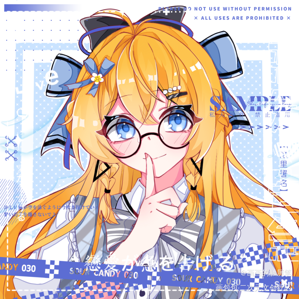 _平涂头像接稿稿件oc绘画作品