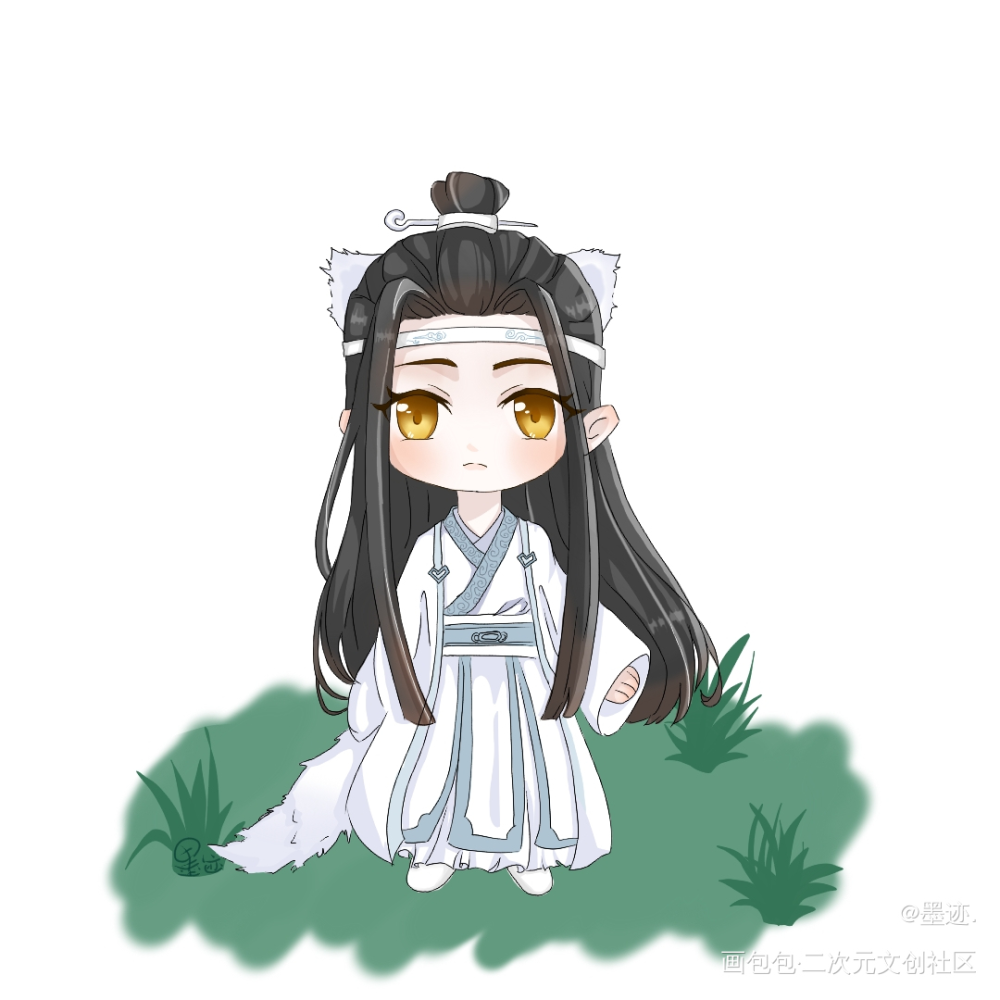 小猫叽_魔道祖师蓝忘机绘画作品