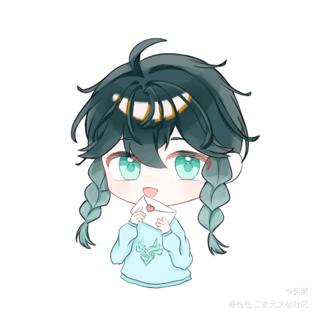 温迪生日快乐！_原神温迪Q版绘画作品