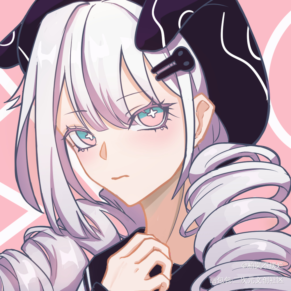 去年画的自设_平涂我要上首推原创头像绘画原创绘画作品