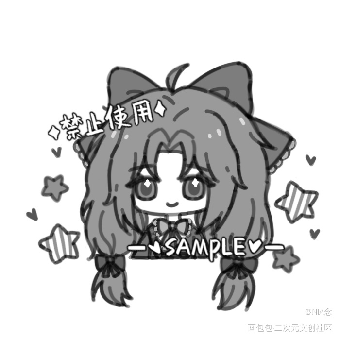 初来乍到_板绘涂黑白简笔绘画作品