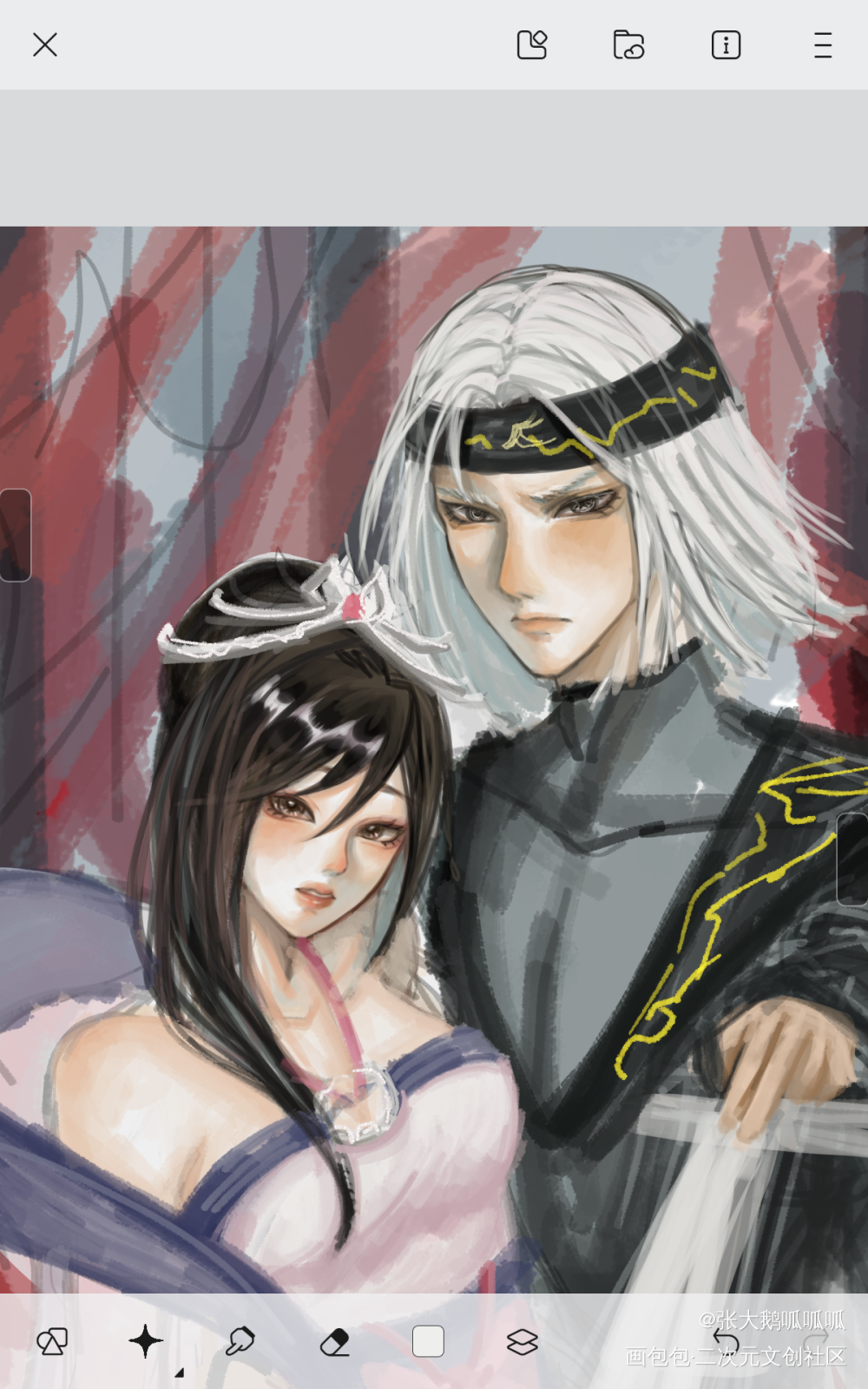 卫莲cp_秦时明月天行九歌卫庄卫莲红莲卫练绘画作品