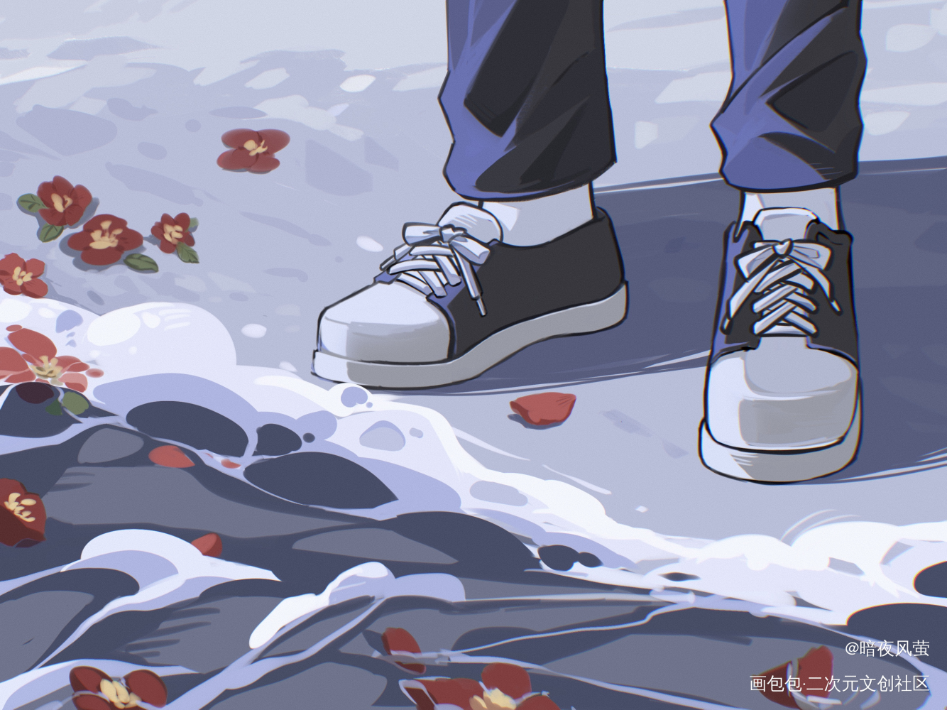 『海』_花织久未眠原创oc绘画作品