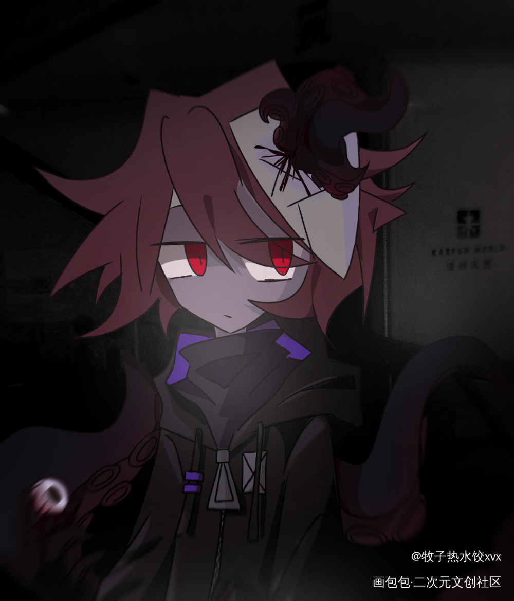 小哥哥可不可以吃我）_随手摸鱼自家孩子摸鱼原创oc绘画作品
