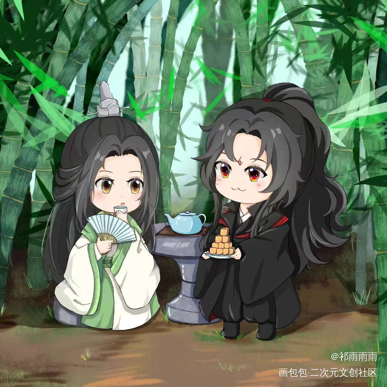 冰秋_人渣反派自救系统冰秋绘画作品