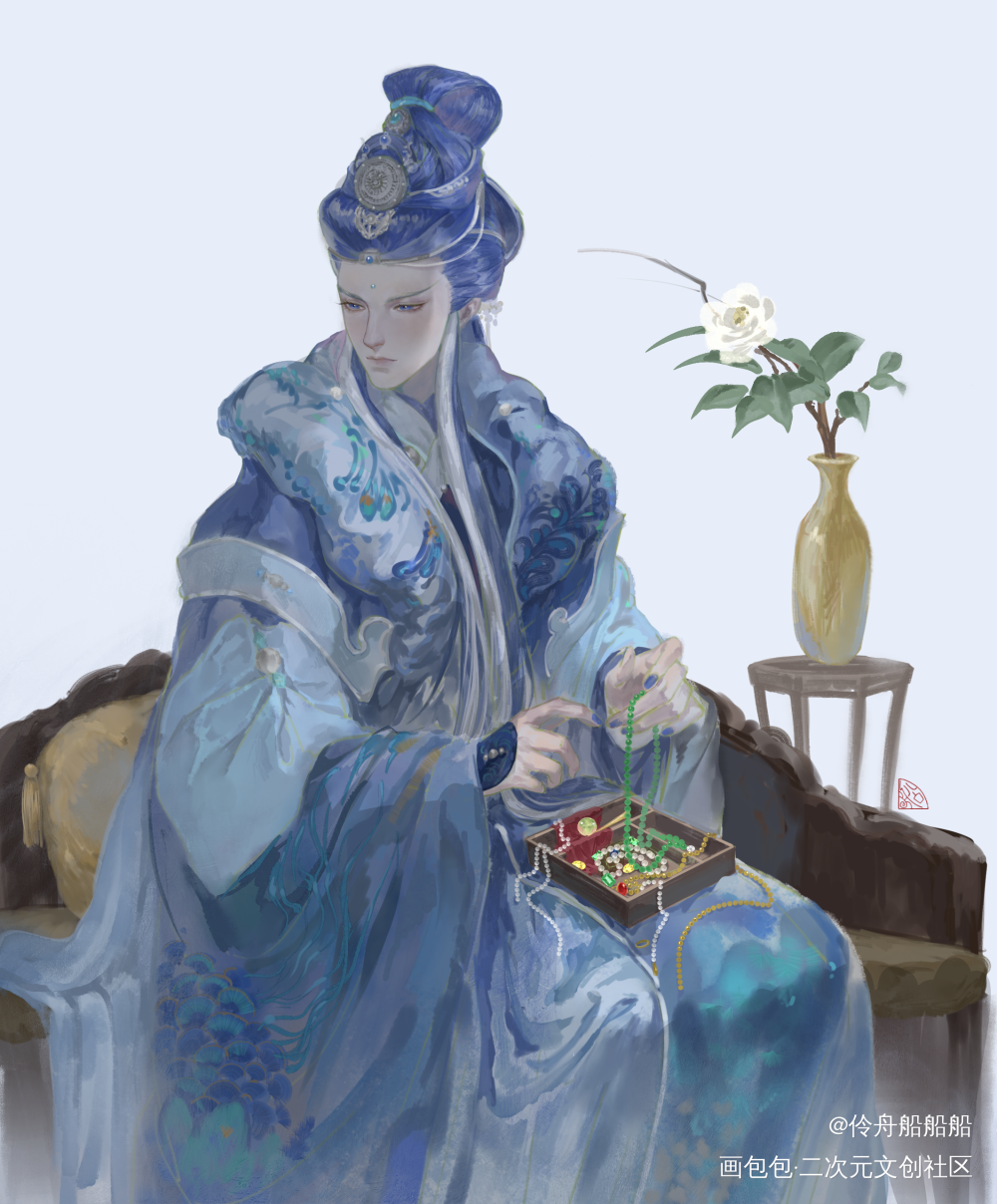 看到这些金银珠珠了吗_霹雳布袋戏古风厚涂插画绘画绘画作品