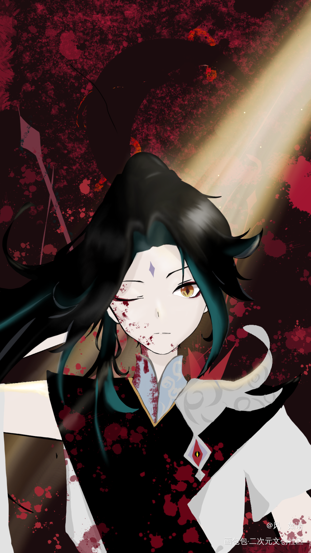 _原神原神魈绘画作品